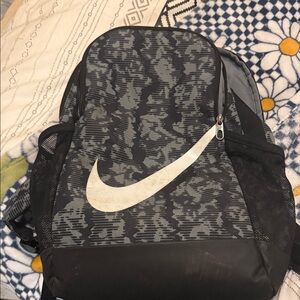 Nike Camouflage Black and Gray Backpack